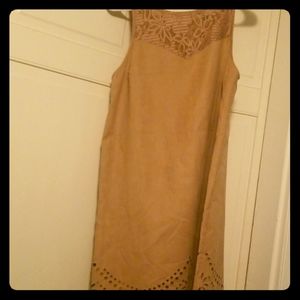 Dress with lace design at the top and patterns